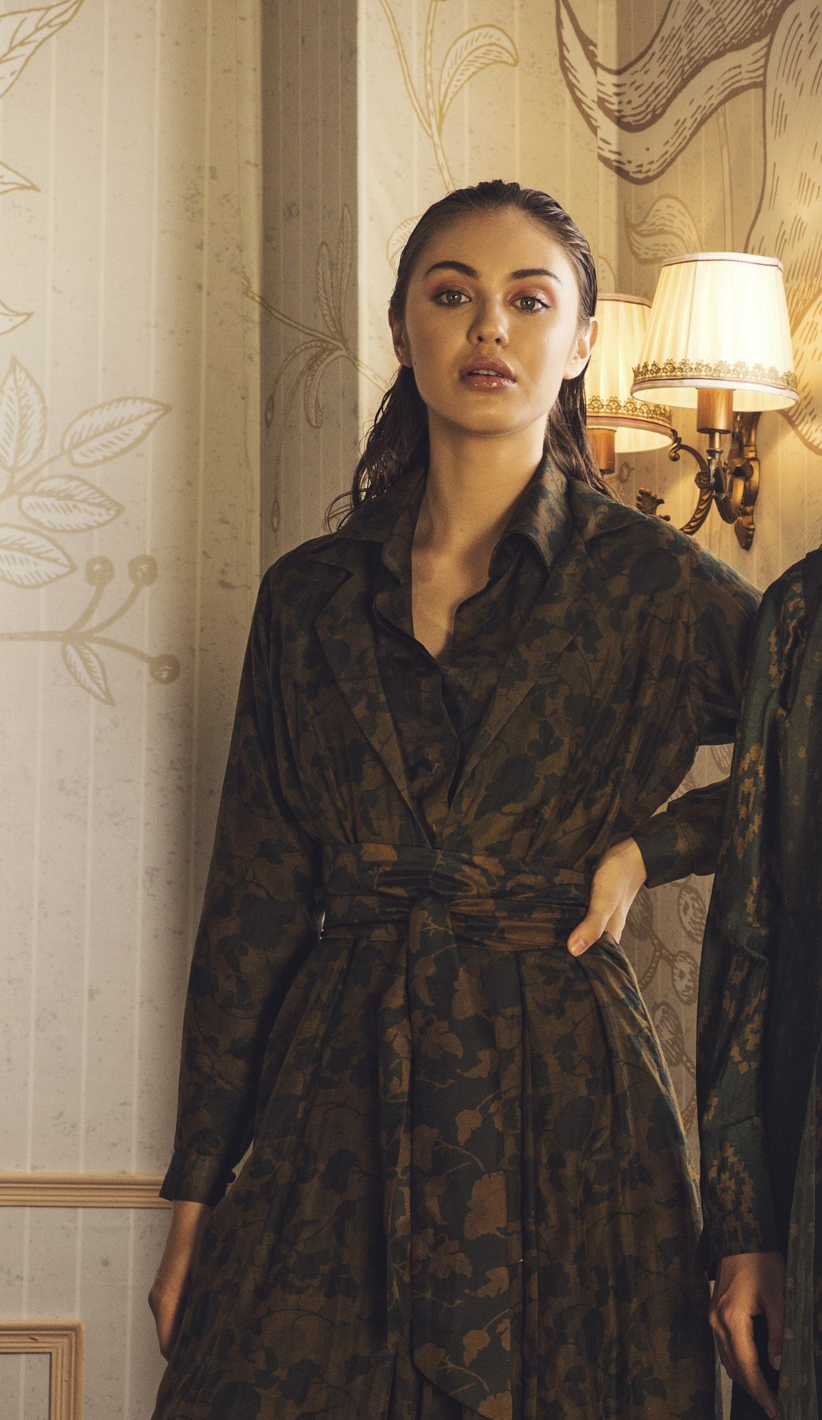 GREEN AND MUSTARD FLORAL SHIRT