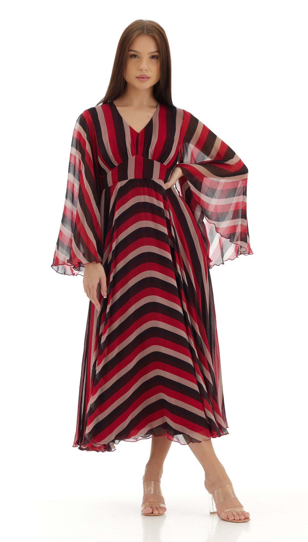 RED, BLACK & OFF WHITE STRIPE SHORT DRESS ShopKoai RED, BLACK & OFF WHITE STRIPE SHORT DRESS ShopKoai